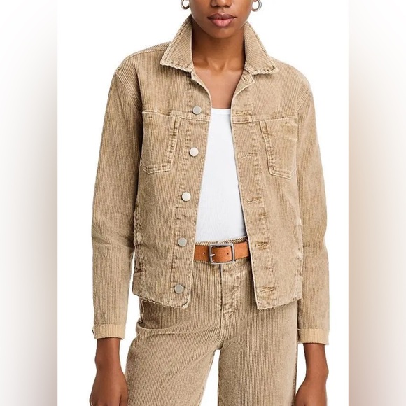 L'AGENCEJanelle Corduroy Jacket - Barrel Slim Tan Khaki Women Size XS NEW